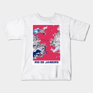 Rio De Janeiro - Brazil MilkTea City Map Kids T-Shirt